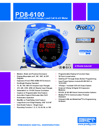 Thumbnail of document Data Sheet - PD8-6100 ProtEX-MAX Explosion-Proof Strain Gauge, Load Cell & mV Meter